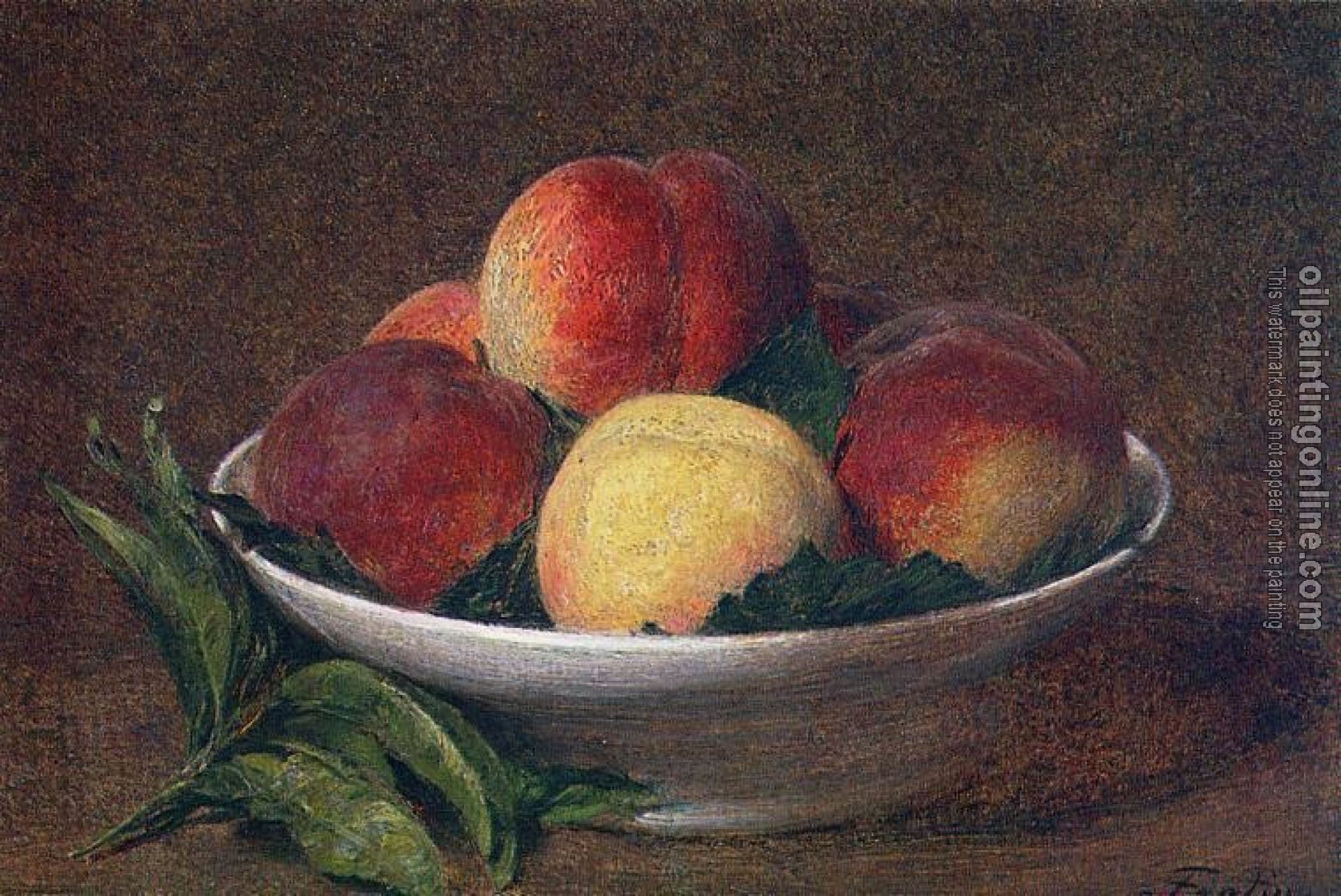 Fantin-Latour, Henri - Peaches in a Bowl